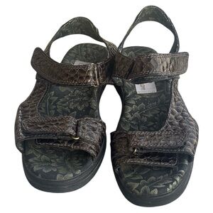 Green and Black Sandals with Stylish Design